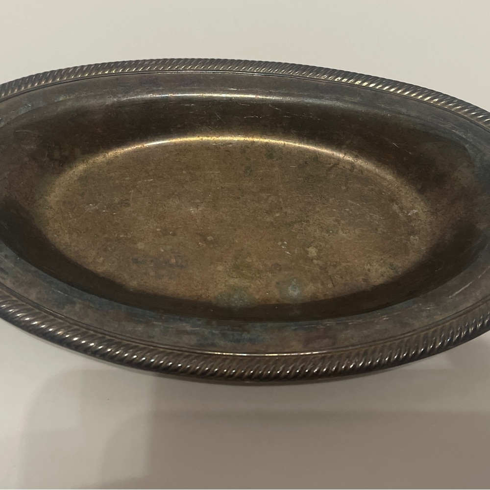 Source Unknown Silver Oval Serving Dish